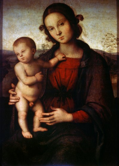 Maagd en Kind, eind 15e of begin 16e eeuw door Pietro Perugino
