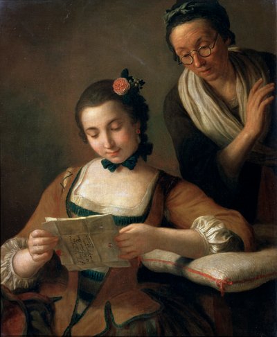 Lezen door Pietro Antonio Rotari