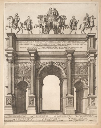 Boog van Septimius Severus te Rome door Pietro Sante Bartoli