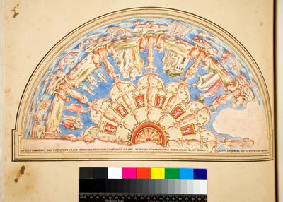Ontwerp voor een plafondlunet door Pietro Santi Bartoli