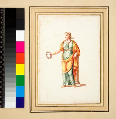 Vrouwelijke figuur naar links gedraaid door Pietro Santi Bartoli