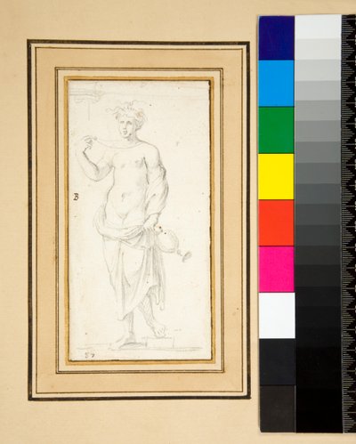 Vrouwelijke figuur met vaas door Pietro Santi Bartoli