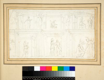 Fragment van een muurschildering door Pietro Santi Bartoli