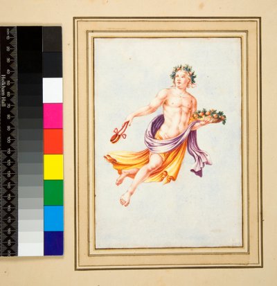 Mannelijke figuur met krans van bladeren door Pietro Santi Bartoli