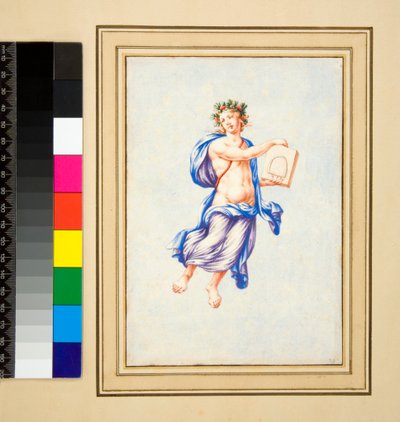 Mannelijke figuur zwevend door Pietro Santi Bartoli