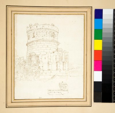 Pentekening van het graf van de Plautii door Pietro Santi Bartoli