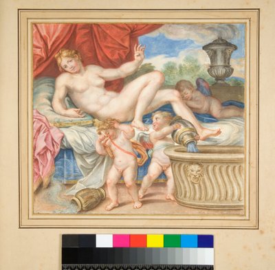 Liggende Danaë met de Cupido