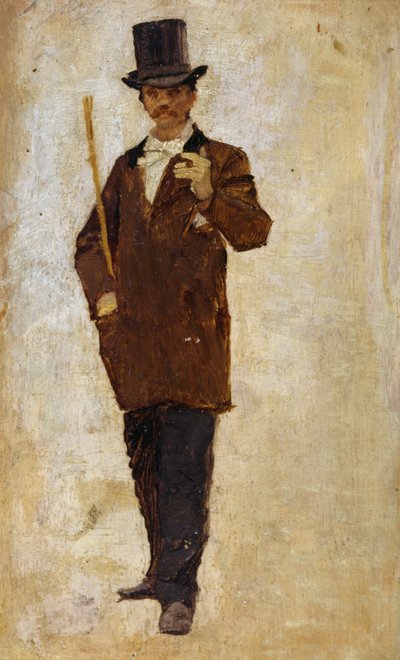 Man met hoge hoed door Pietro Scoppetta