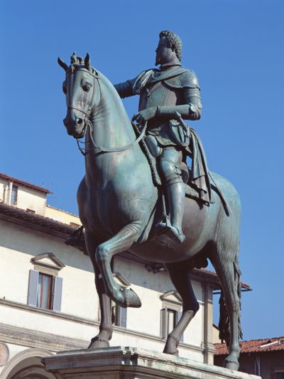 Monument voor Ferdinando I de Medici, Piazza della SS Annunziata, Florence, ca. 1602-08 door Pietro Tacca