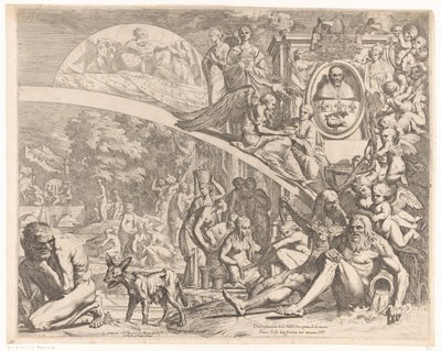 Allegorie ter ere van paus Innocentius X door Pietro Testa