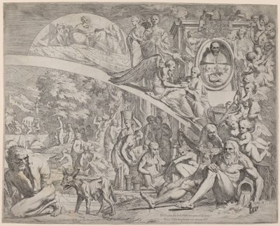 Een Allegorie ter Ere van Innocentius X door Pietro Testa