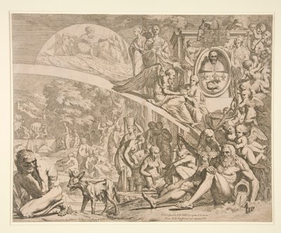 Een Allegorie ter Ere van Innocentius X door Pietro Testa