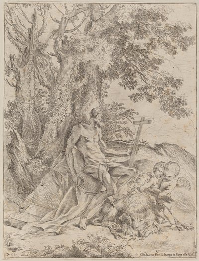 Sint Hiëronymus door Pietro Testa