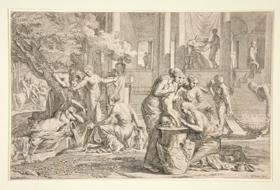 De geboorte en kindertijd van Achilles door Pietro Testa