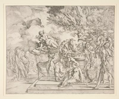 Het offer van Iphigenia door Pietro Testa