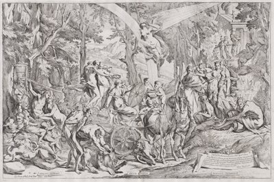 De Triomf van de Schilderkunst op Parnassus door Pietro Testa