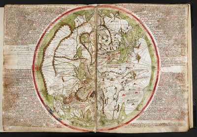 Kaart van de wereld, ca. 1320-25 door Pietro Vesconte