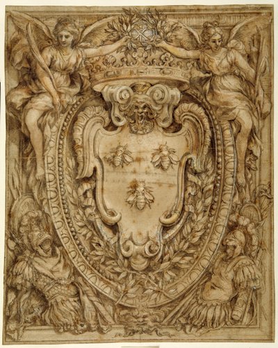 Wapens van Don Taddeo Barberini, Prins van Palestrina door Pietro da Cortona