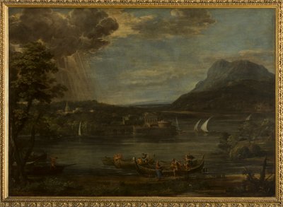Landschap met de roeping van Sint-Petrus door Pietro da Cortona