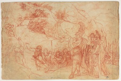 Romeinse commandant beveelt aanval door Pietro da Cortona