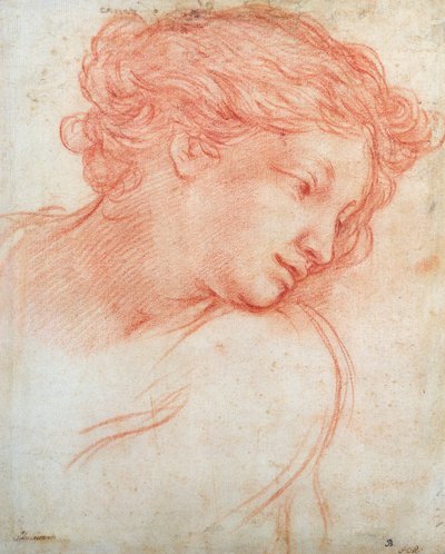 Studie van een Meisjeshoofd door Pietro da Cortona