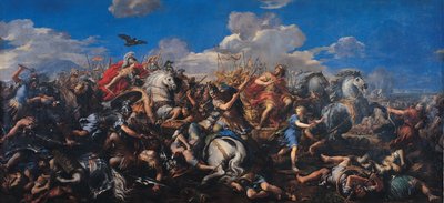 De slag van Alexander tegen Darius, 1644-1655 door Pietro da Cortona
