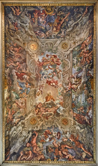 De triomf van de goddelijke voorzienigheid en de vervulling van haar doeleinden onder paus Urbanus VIII, 1632-1639 door Pietro da Cortona