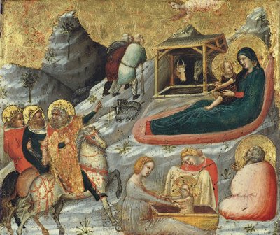 De geboorte van Christus en andere episodes uit de kindertijd van Christus door Pietro da Rimini