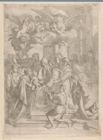 De presentatie van Christus in de tempel door Pietro del Po (attributed to)