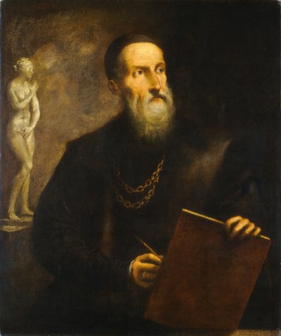 Denkbeeldig zelfportret van Titiaan door Pietro della Vecchia