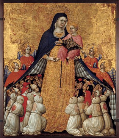 De Maagd van Barmhartigheid. Altaarstuk door Pietro da Recanati door Pietro di Domenico da Montepulciano
