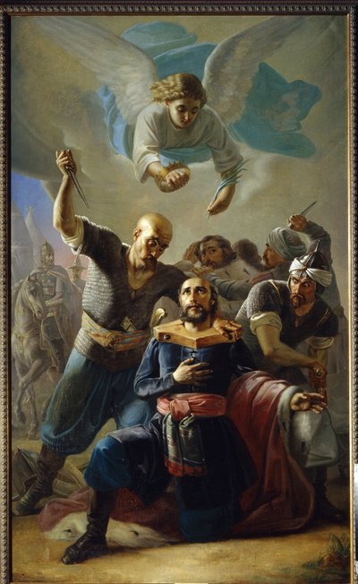 Dood van de grote prins Michel van Tver (Mikhail Yaroslavich of Michel III de Heilige Vladimirski) door Pimen Nikitich Orlov