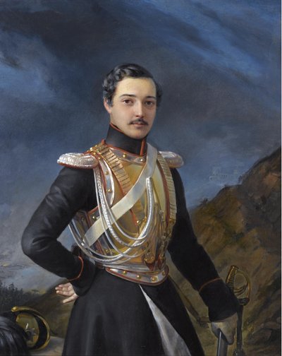 Portret van Ivan Alexandrovich Balashov 1816-1841 door Pimen Nikitich Orlov
