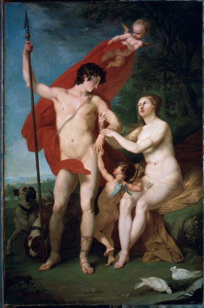 Venus en Adonis door Piotr Ivanovich Sokolov