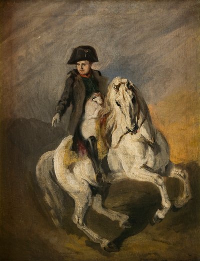 Napoleon op een grijs paard door Piotr Michalowski