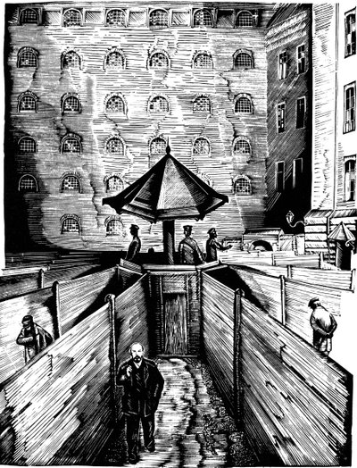 Illustratie uit het boek Lenins leven door Piotr Nicholaevich Staronosov
