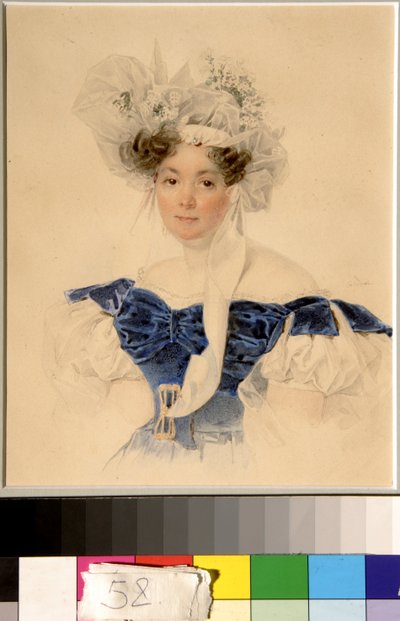 Portret van gravin Varvara Golitsyna geboren Rumyantseva Kalgulska (1794-1875) door Piotr Sokolov