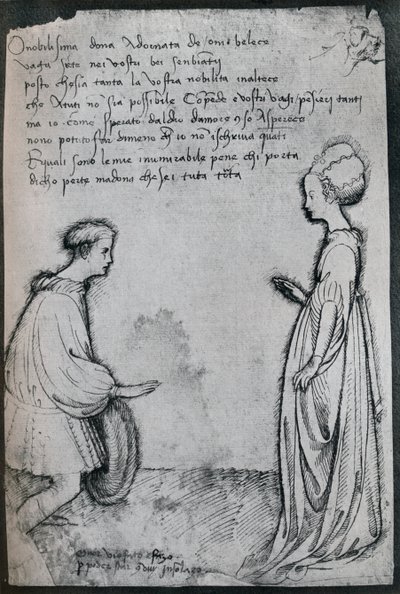 Een Liefdesduet, 15e eeuw, 1925 door Antonio Pisanello