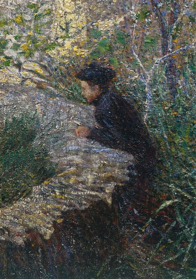 April ochtend in Ligurië of Olijven bij Albaro door Plinio Nomellini