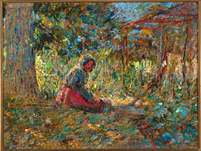 In de tuin, ca. 1891 door Plinio Nomellini