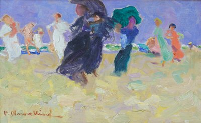 Ochtend aan zee, c.1920 door Plinio Nomellini