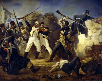 De heldendaad van de grenadier Leonty Korennoy, 1846 door Polidor Ivanovich Babaev