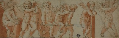 Fries met acht putti door Polidoro da Caravaggio