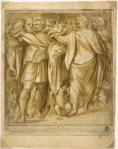 Offeringscène door Polidoro da Caravaggio