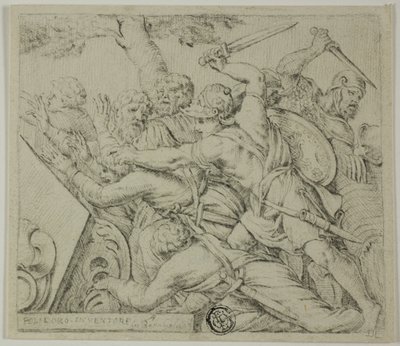 Soldaten van Cyrus Scheuren het Leger van Spargabise uit Elkaar door Polidoro da Caravaggio