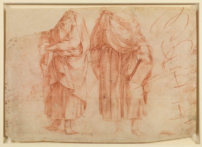 Drie friesjes van grotesk ornament, verso, 16e eeuw door Polidoro da Caravaggio