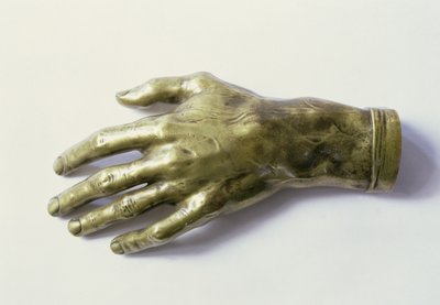 Gipsafdruk van de linkerhand van Frederic Chopin door Polish School