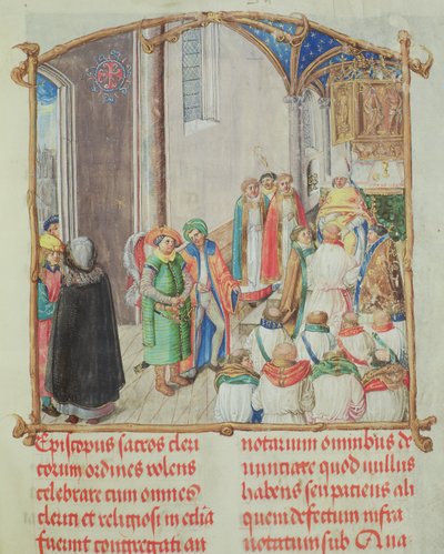 Priesterwijding uit het Pontificale van bisschop Erasmus Ciolek door Polish School