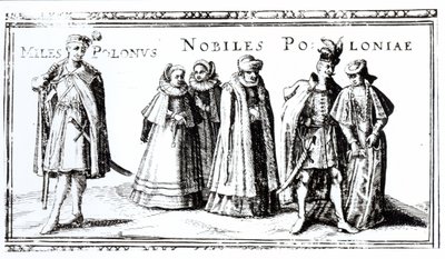 Poolse adel (gravure) door Polish School