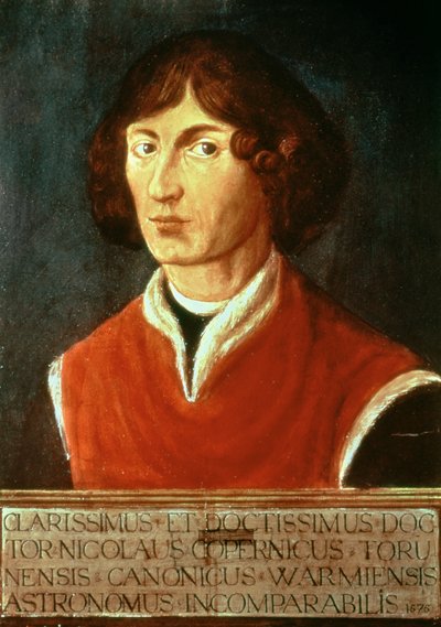 Portret van Andreus Nikolaus Copernicus (1473-1543) 1575 door Polish School